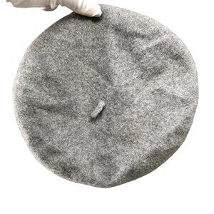 Epoch‎ Hats 100% Pure Wool Beret Hat Womens One Size Gray Felt